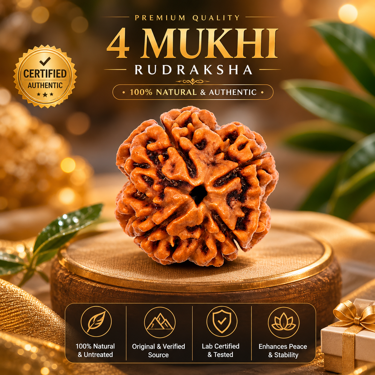 4 Mukhi Rudraksha (Nepali)