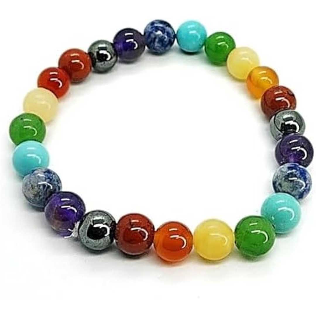 Chakra Healing Gemstone Bracelet for Energy Balance & Positivity